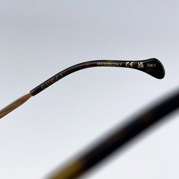 NEW Gucci GG1104S 002 Transparent Brown Gold Brown Pilot Unisex Sunglasses main image 11